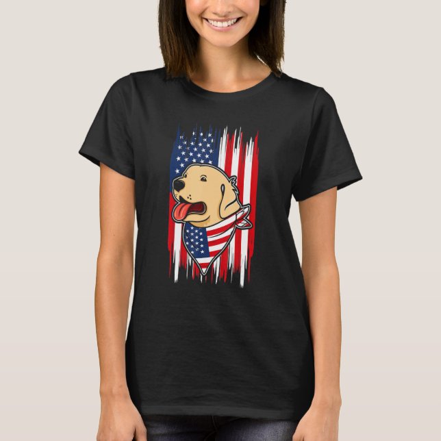4th of July Dog USA Independence Day American Holi T-Shirt (Vorderseite)