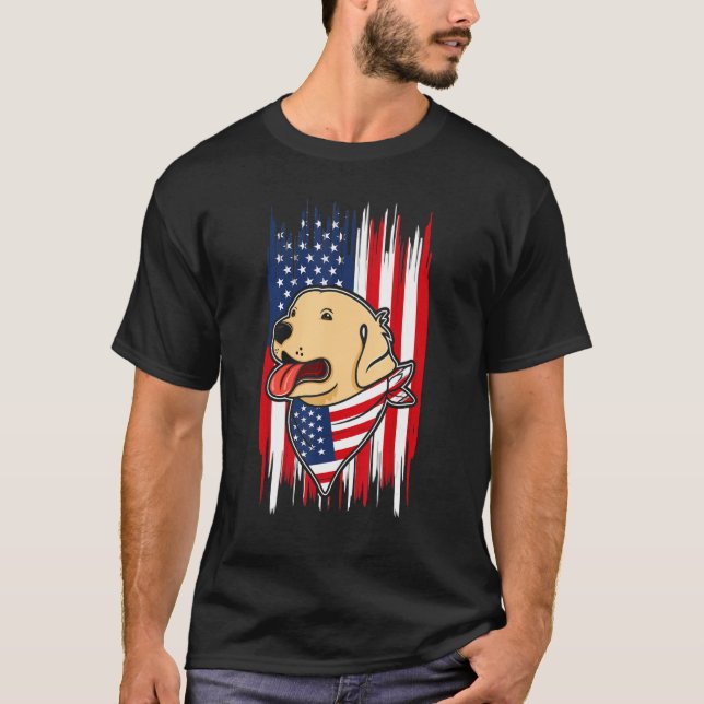 4th of July Dog USA Independence Day American Holi T-Shirt (Vorderseite)