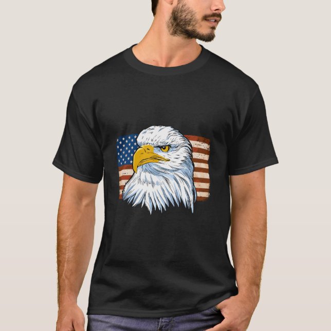 4Th Of July Eagle Patriotic American T-Shirt (Vorderseite)