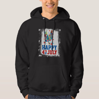 4th Of July Farmer Chicken Flower American Flag Pa Hoodie