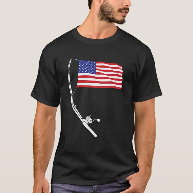 4th Of July Fishing Patirotic Fisherman Military V T-Shirt (Vorderseite)