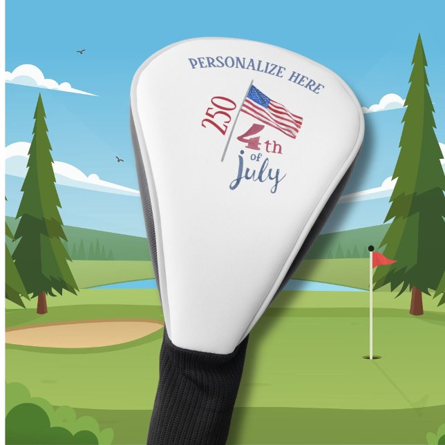 4th of July Flag 250th Birthday  Stylish     Golf Headcover (Von Creator hochgeladen)