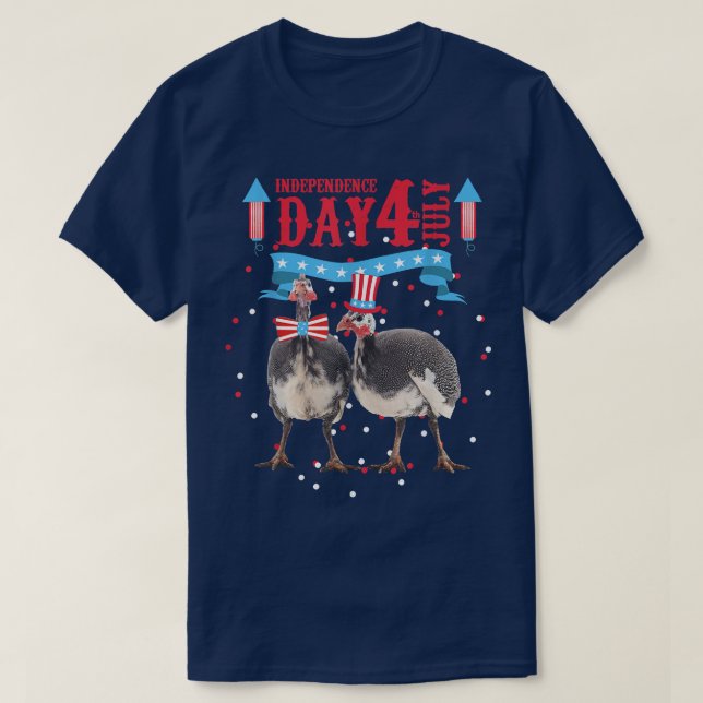 4th of July Guinea Hen Funny Independence Day Wome T-Shirt (Design vorne)