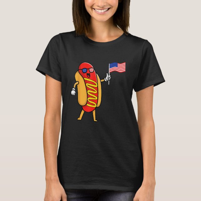 4th of July Hot Dog Hotdog 4th of July Boys Men Wo T-Shirt (Vorderseite)