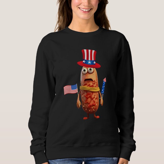 4th of July Hot Dog Hotdog 4th of July Independenc Sweatshirt (Vorderseite)