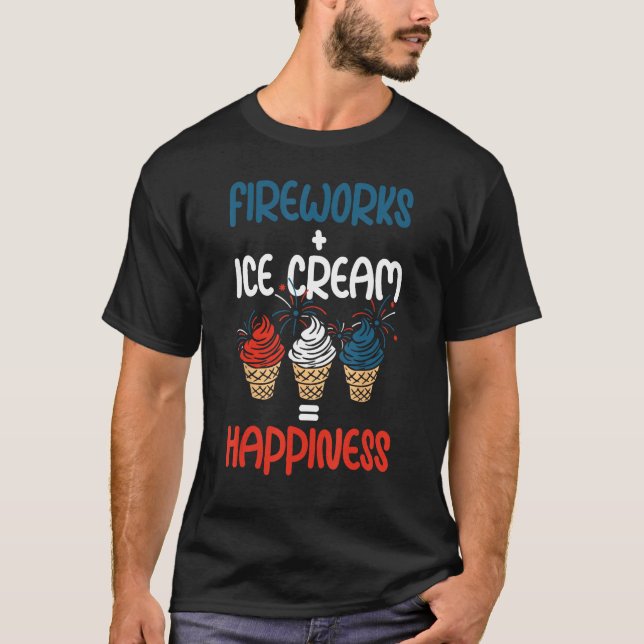 4th of july ice cream usa ice cream patriotic ice  T-Shirt (Vorderseite)
