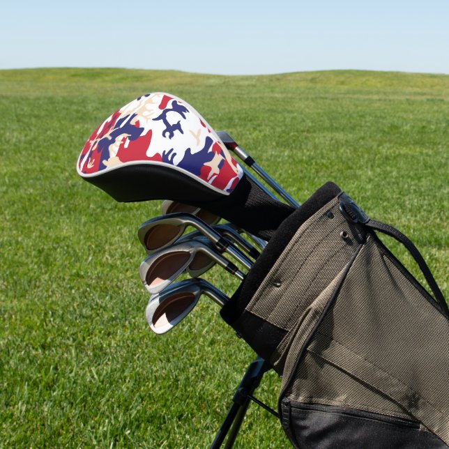 4th of July, Independence day, Camouflage Beige Golf Headcover (In SItu)