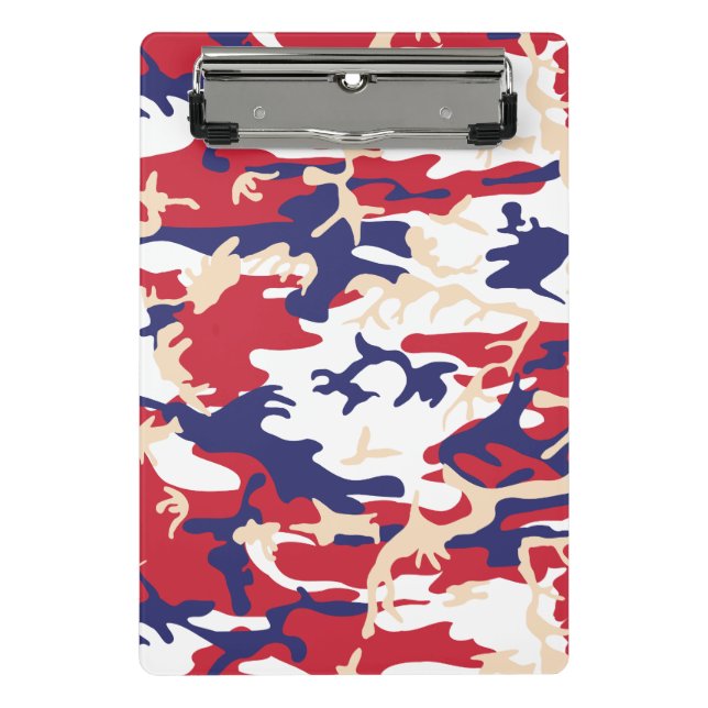 4th of July, Independence day, Camouflage Beige Mini Klemmbrett (Vorderseite)