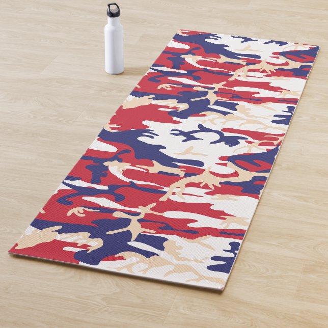 4th of July, Independence day, Camouflage Beige Yogamatte (Beispiel)