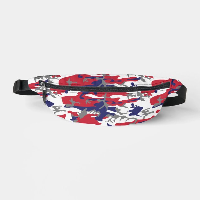 4th of July, Independence day, Camouflage Gray Bauchtasche (Vorderseite)