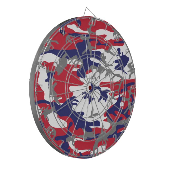 4th of July, Independence day, Camouflage Gray Dartscheibe (Vorderseite Links)