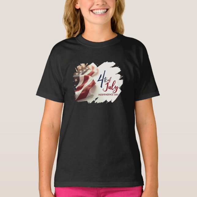 4th of July Independence Day Patriotic Design T-Shirt (Vorderseite)