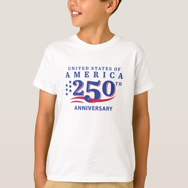 4th of July Junior Golfer USA 250th Anniversary T-Shirt (Vorderseite)