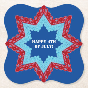 4th of July Lace Red White Blue    Untersetzer