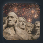 4th of July Mount Rushmore Humor with Fireworks Pappteller<br><div class="desc">The presidents on Mount Rushmore are surrounded by fireworks,  while George Washington is covering his ears.</div>