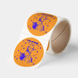 4th of July orange Runder Aufkleber