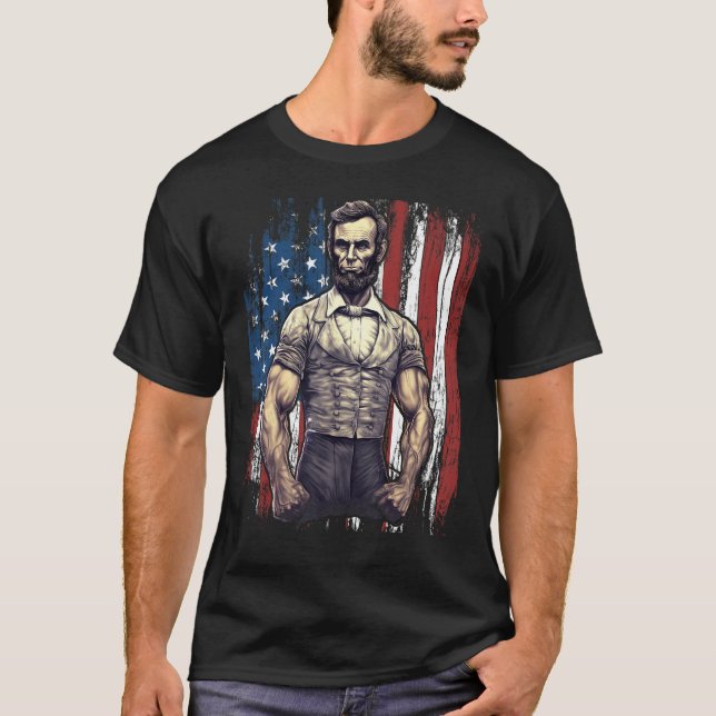 4th of July Patriotic  Abraham Lincoln Graphic Jul T-Shirt (Vorderseite)