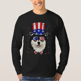 4th of July Patriotic Alaskan Malamute American US T-Shirt
