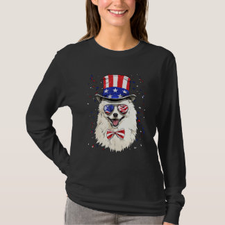 4th of July Patriotic American Eskimo Merica USA F T-Shirt