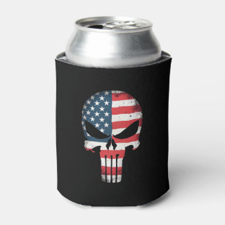 4th Of July Shirt For Women Men American Flag Skul Dosenkühler