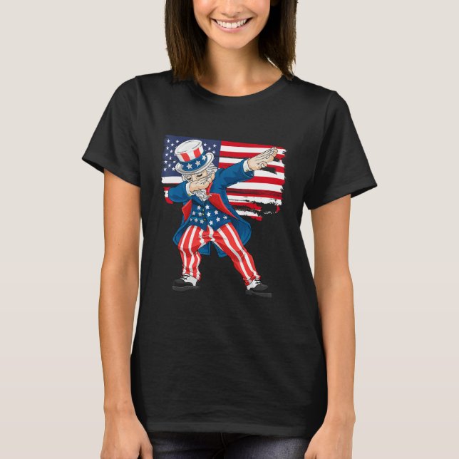 4th Of July Shirts For Kids Funny Dabbing Uncle Sa (Vorderseite)