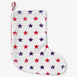 4th of July Stars Grunge Abstract Seamless Pattern Kleiner Weihnachtsstrumpf