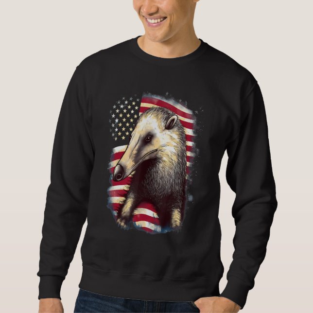 4th Of July US Flag Anteater Sweatshirt (Vorderseite)