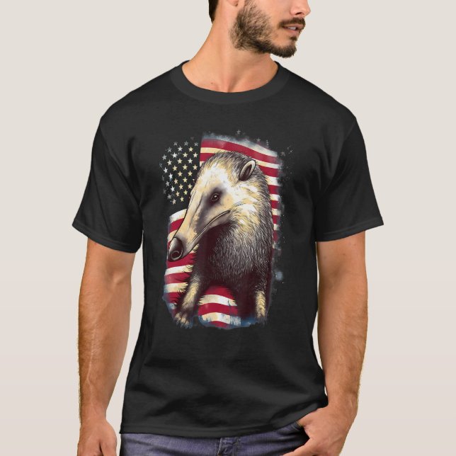 4th Of July US Flag Anteater T-Shirt (Vorderseite)