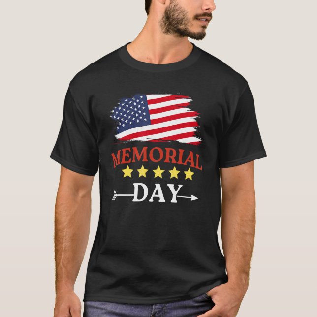 4th of July  Usa Flag For Independence Day T-Shirt (Vorderseite)