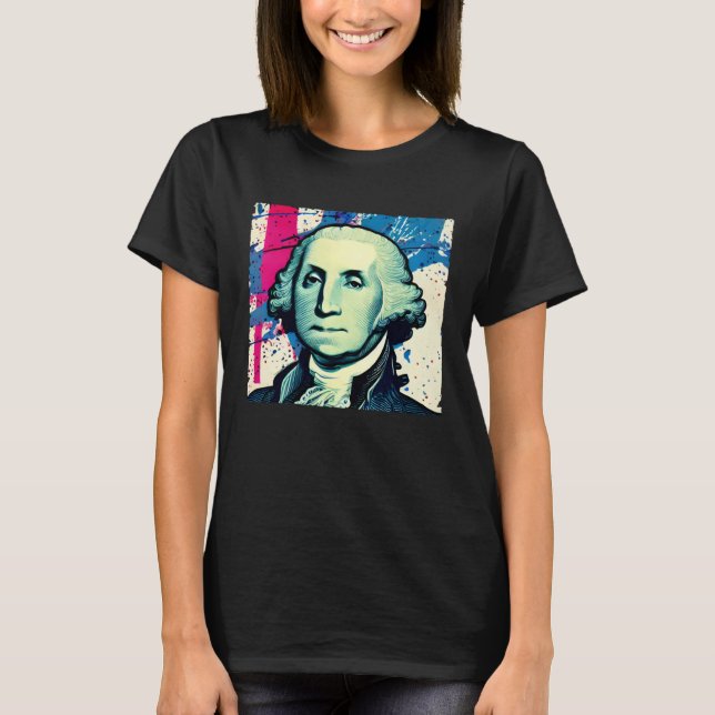 4th of July USA George Washington American Art On T-Shirt (Vorderseite)