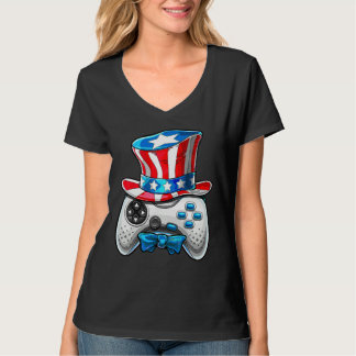 4th Of July Video Game American Flag Uncle Sam Gam T-Shirt