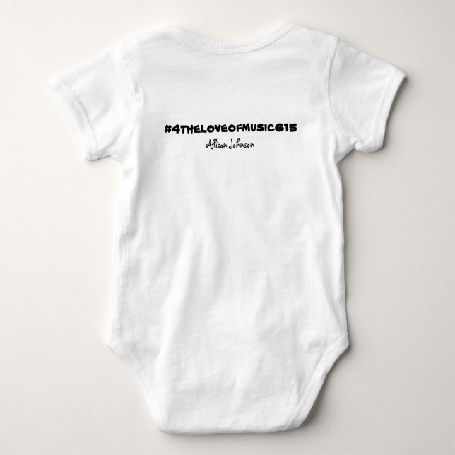 4theloveofmusic "Shakespeare" Babyausstattung Baby Strampler (Rückseite)