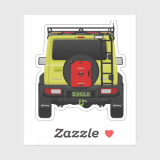 4x4 kleine, subkutane, grüne Rückseite Aufkleber