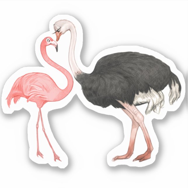 4x4 Love Birds Sticker (Vorderseite)
