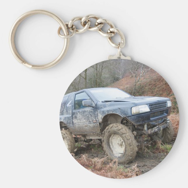 4x4 Off Roader auf Schlamm Schlüsselanhänger (Vorne)