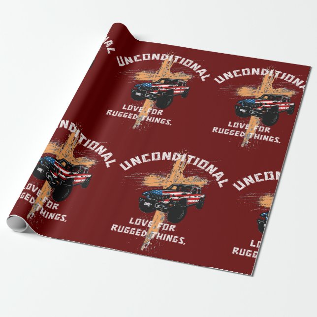4x4 Outdoor-Enthusiasten rauschende Dinge Geschenkpapier (Ungerollt)