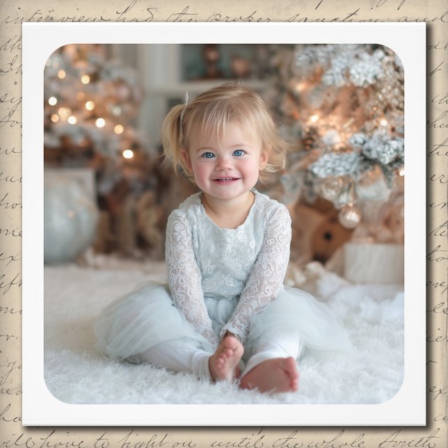 4x4 Rounded Square Border Holiday Family Photo Fotodruck (4x4 Rounded Square Border Holiday Family Photo)
