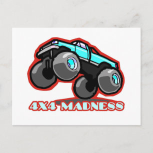 4x4 Wahnsinn: Jumping off-road Monster Truck Postkarte
