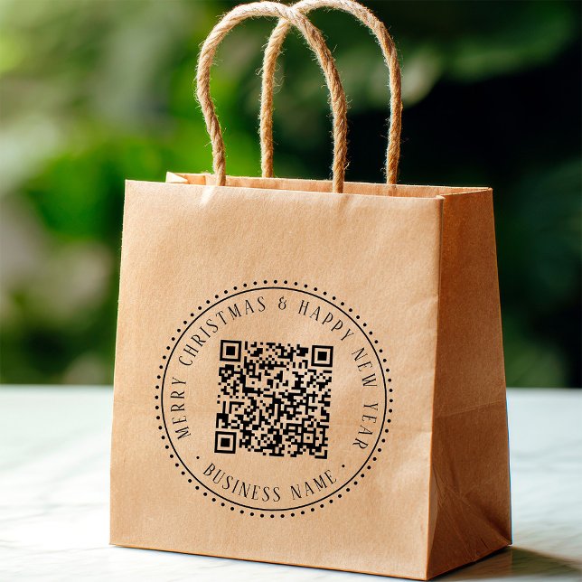 4X5 Business QR Code Christmas Holiday Gummistempel (Von Creator hochgeladen)