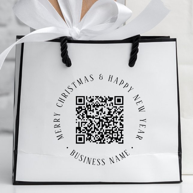 4X5 Business QR Code Christmas Holiday Simple Gummistempel (Von Creator hochgeladen)