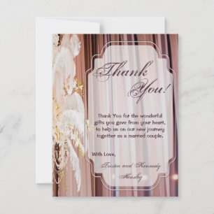 4x5 FLAT Danke Card Feather Centre Piece Glam