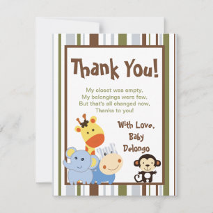 4x5 FLAT Danke Card Jungle Play
