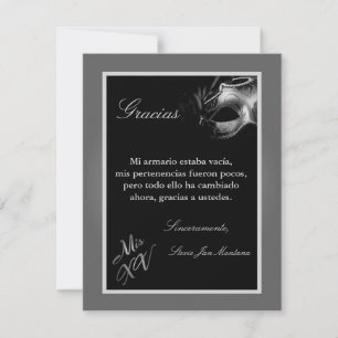 4x5 FLAT Danke Card Mis XV Silver