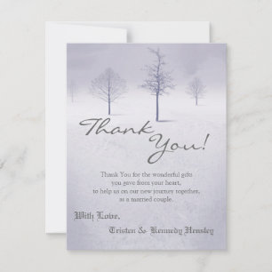 4x5 FLAT Danke Card Winter Wonderland Trees