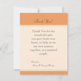 4x5 FLAT Vielen Dank Card Burnt Orange Rose Dankeskarte