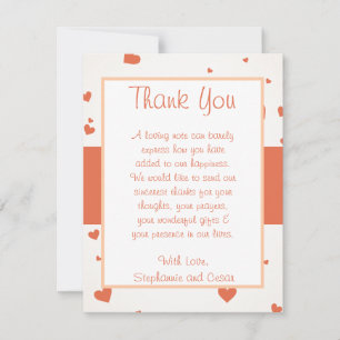 4x5 FLAT Vielen Dank Card Pinguin Liebe/Herz Pfirs Dankeskarte