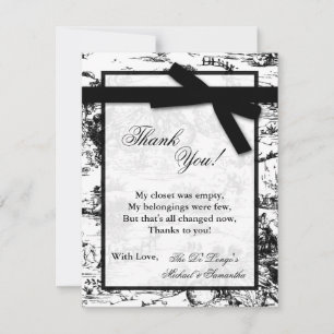 4x5 FLAT Vielen Dank Karte Schwarzes Spielzeug Pri