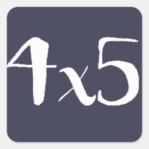 4x5 Großformat-Aufkleber - Weiß für Marine Quadratischer Aufkleber