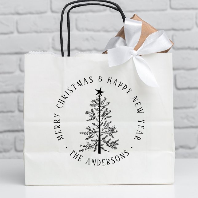 4X5 Merry Christmas & Happy New Year Simple Gummistempel (Von Creator hochgeladen)