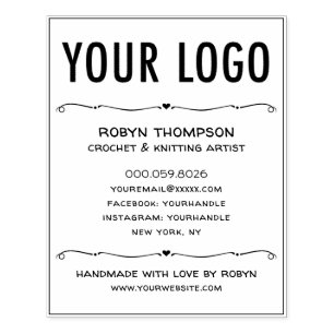 4x5 Personalisiert Handgefertigt mit Liebe Gummi B Gummistempel